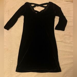 Black Velvet Mini Dress